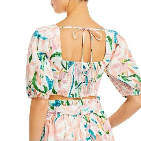 Rahi Womens Maui Printed Cropped Blouse - Picture 2 of 4